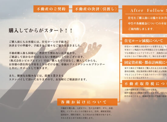 アフターフォローサービスについて